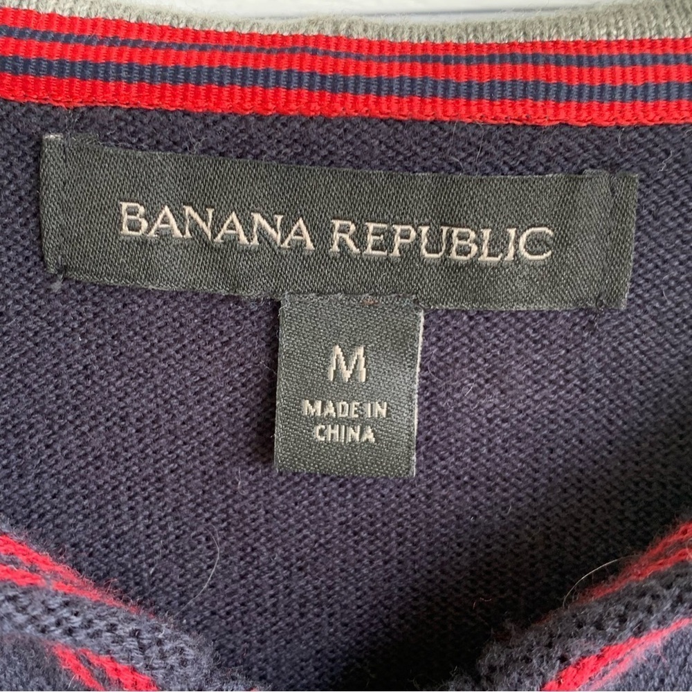 Navy Blue Zipped Sweater with Hood Banana Republic Womens Size Medium - Picture 7 of 7